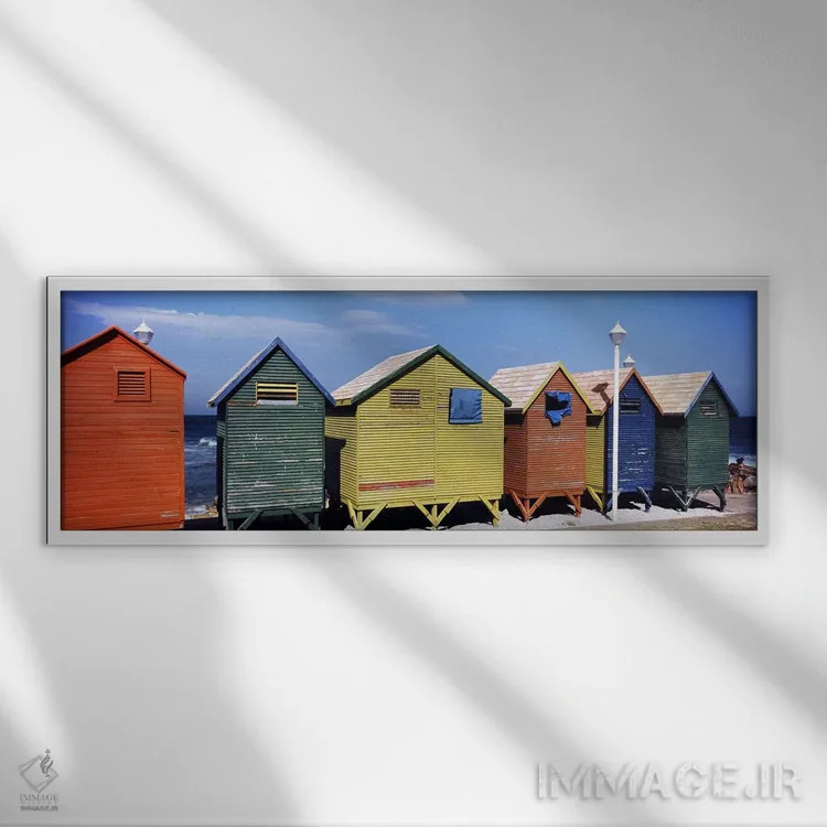 تابلو دکوراتیو St. James Beach, Cape Town, Western Cape Province, Sout… اثر پانورامیک ایمجز - نمای قابدار سفید