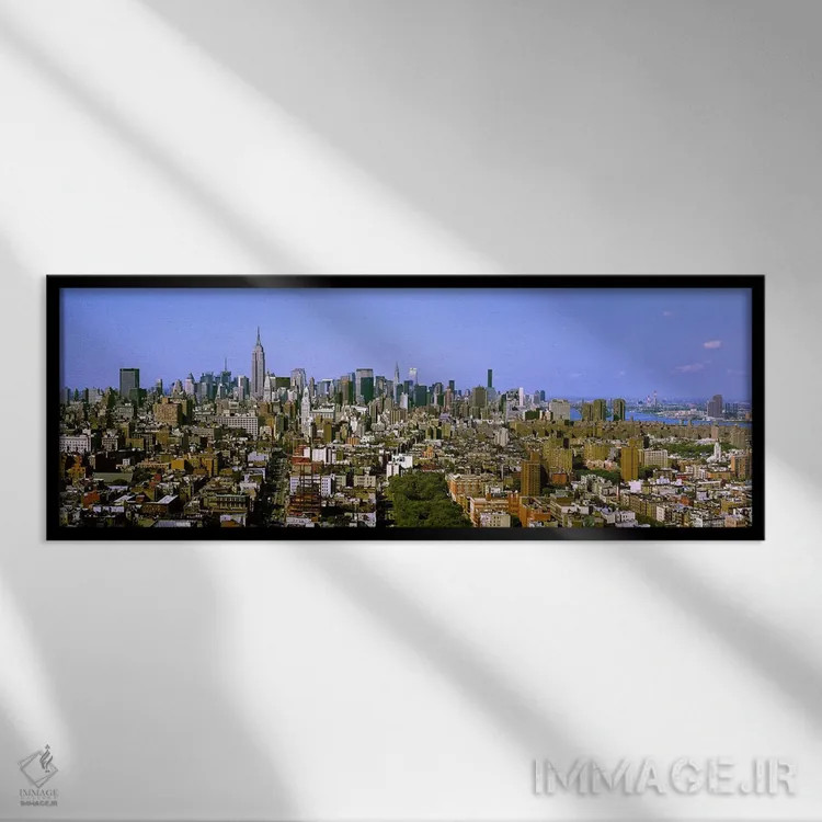 تابلو دکوراتیو New York City, New York State, USA,نمای ۱۸۰ درجه ای از… اثر پانورامیک ایمجز - نمای قابدار مشکی