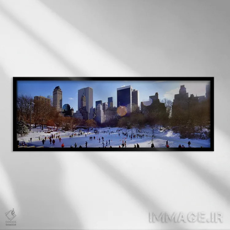 تابلو دکوراتیو Wollman Rink, Central Park, Manhattan, New York City, N… اثر پانورامیک ایمجز - نمای قابدار مشکی