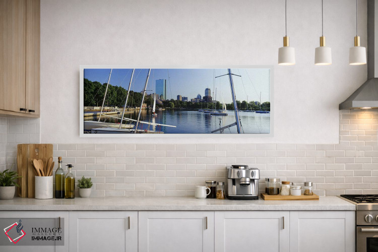 تابلو دکوراتیو Charles River, Back Bay, Boston, Suffolk County, Massac… اثر پانورامیک ایمجز - D1W