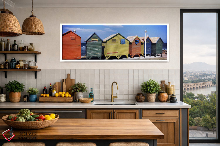 تابلو دکوراتیو St. James Beach, Cape Town, Western Cape Province, Sout… اثر پانورامیک ایمجز - D3W