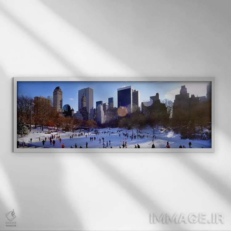 تابلو دکوراتیو Wollman Rink, Central Park, Manhattan, New York City, N… اثر پانورامیک ایمجز - نمای قابدار سفید