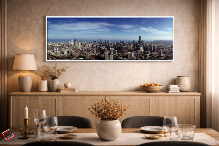 تابلو دکوراتیو Chicago River, Chicago, Cook County, Illinois, USA,نمای… اثر پانورامیک ایمجز - D2W
