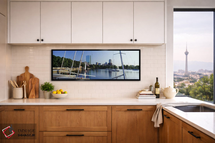 تابلو دکوراتیو Charles River, Back Bay, Boston, Suffolk County, Massac… اثر پانورامیک ایمجز - D6B