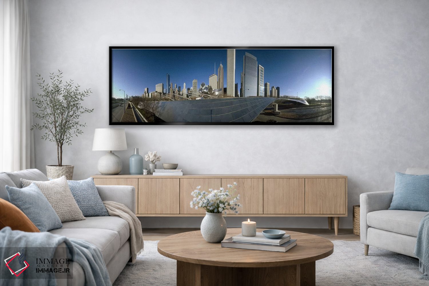 تابلو دکوراتیو Millennium Park, Jay Pritzker Pavilion, Lake Shore Driv… اثر پانورامیک ایمجز - D3B
