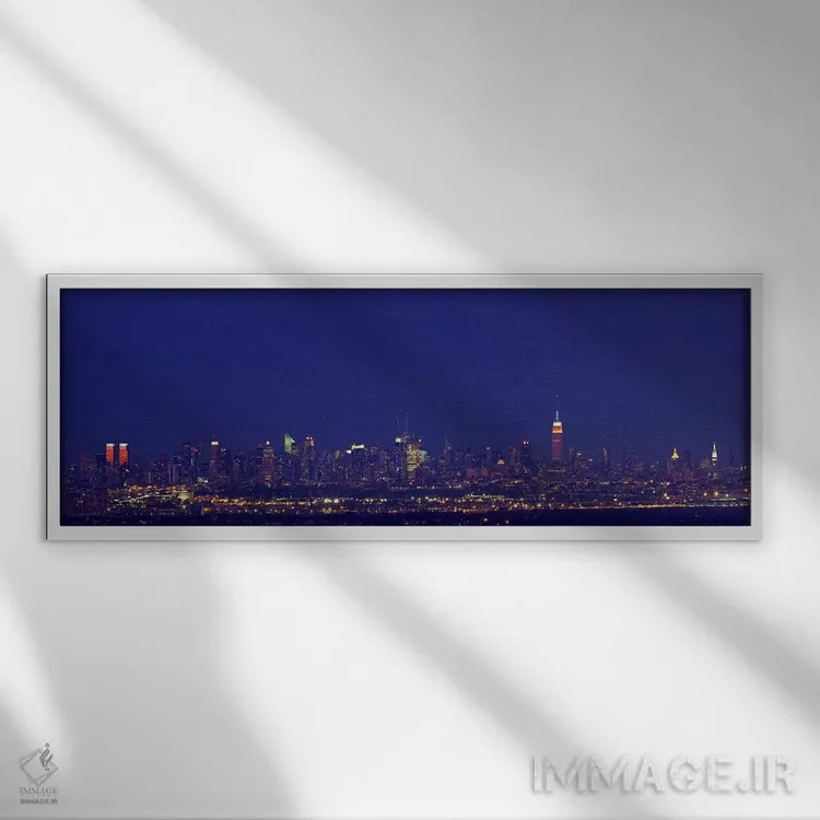 تابلو دکوراتیو New York City, New York State, USA,ساختمان ها در شهر رو… اثر پانورامیک ایمجز - نمای قابدار سفید
