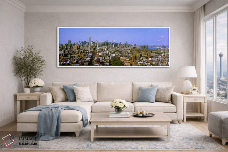 تابلو دکوراتیو New York City, New York State, USA,نمای ۱۸۰ درجه ای از… اثر پانورامیک ایمجز - D4W