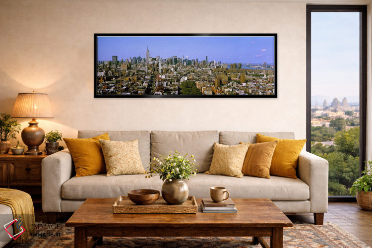 تابلو دکوراتیو New York City, New York State, USA,نمای ۱۸۰ درجه ای از… اثر پانورامیک ایمجز - D6B