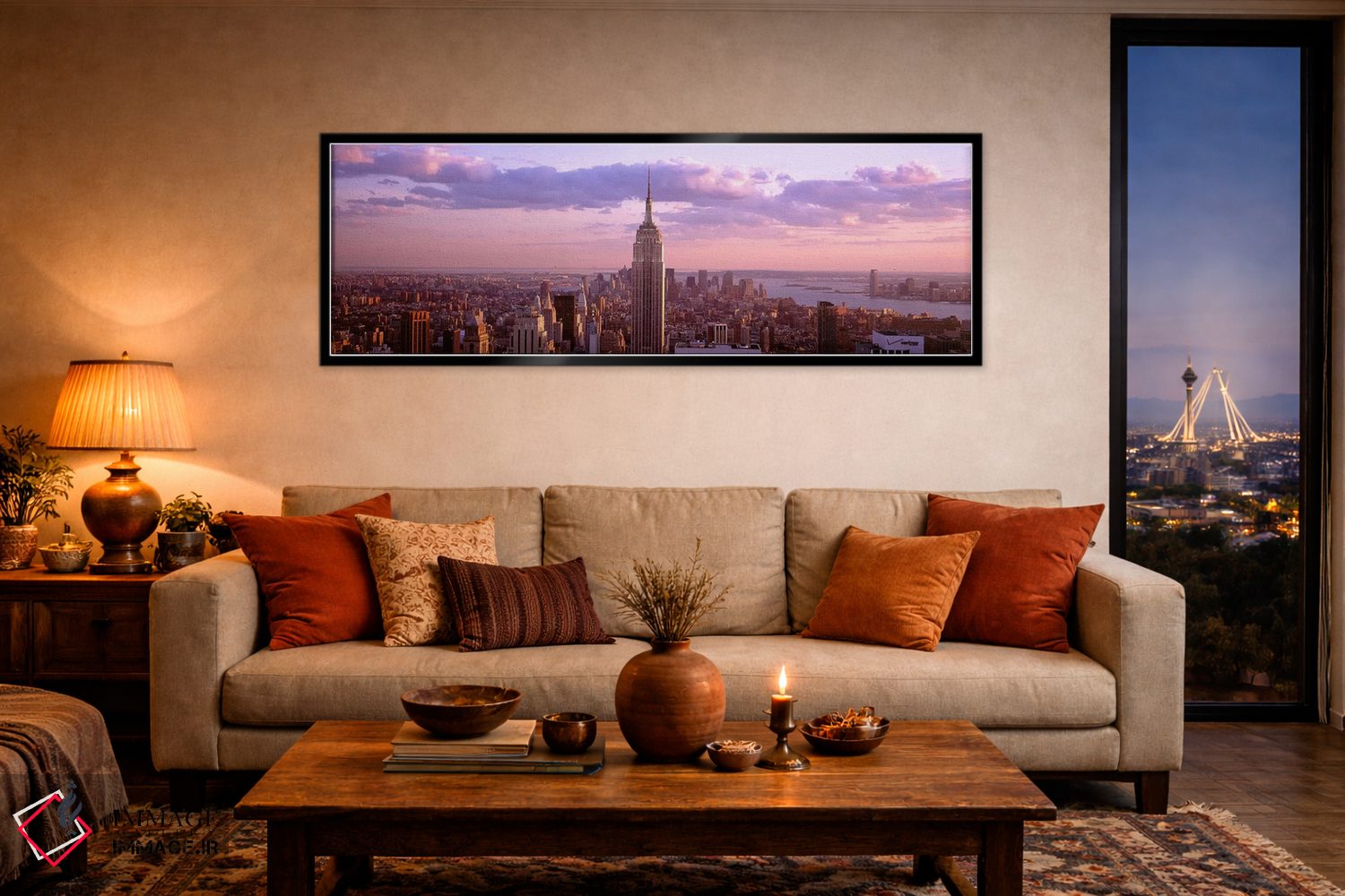 تابلو دکوراتیو Rockefeller Center, Midtown Manhattan, Manhattan, New Y… اثر پانورامیک ایمجز - D5B