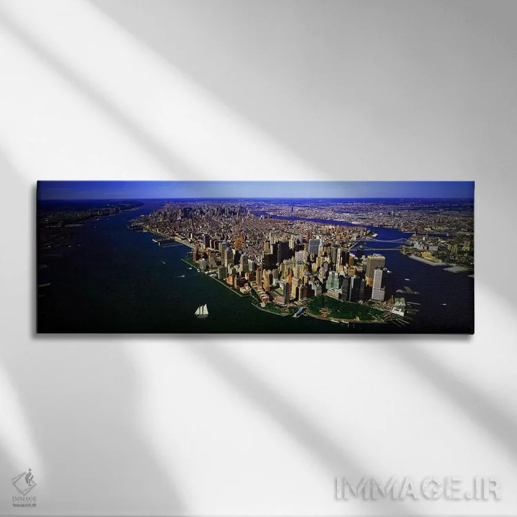 تابلو دکوراتیو New York City, New York State, USA #6,نمای هوایی شهر، ن… اثر پانورامیک ایمجز - نمای روبهرو روی دیوار