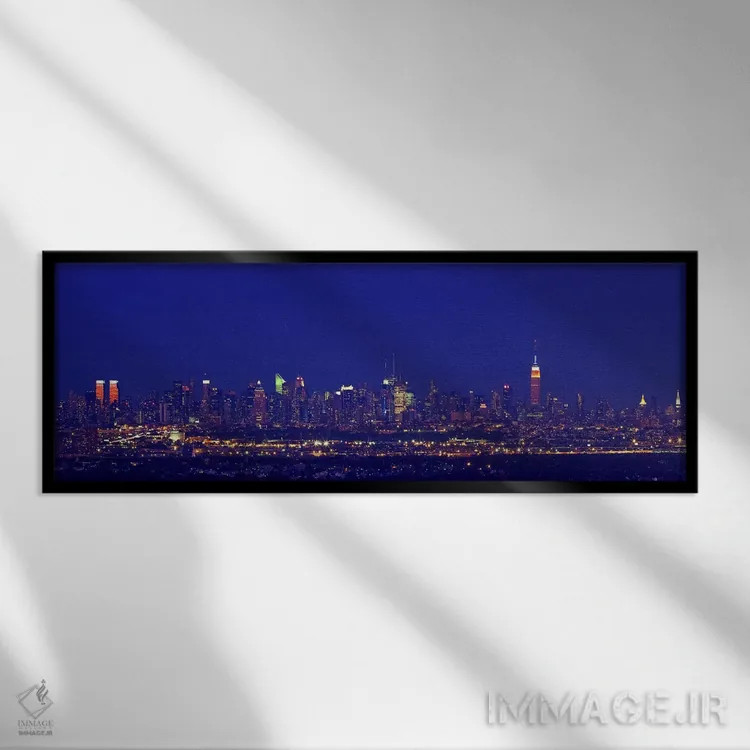 تابلو دکوراتیو Upper Manhattan, Manhattan, New York City, New York Sta… اثر پانورامیک ایمجز - نمای قابدار مشکی