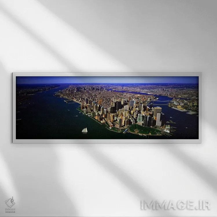 تابلو دکوراتیو New York City, New York State, USA #6,نمای هوایی شهر، ن… اثر پانورامیک ایمجز - نمای قابدار سفید