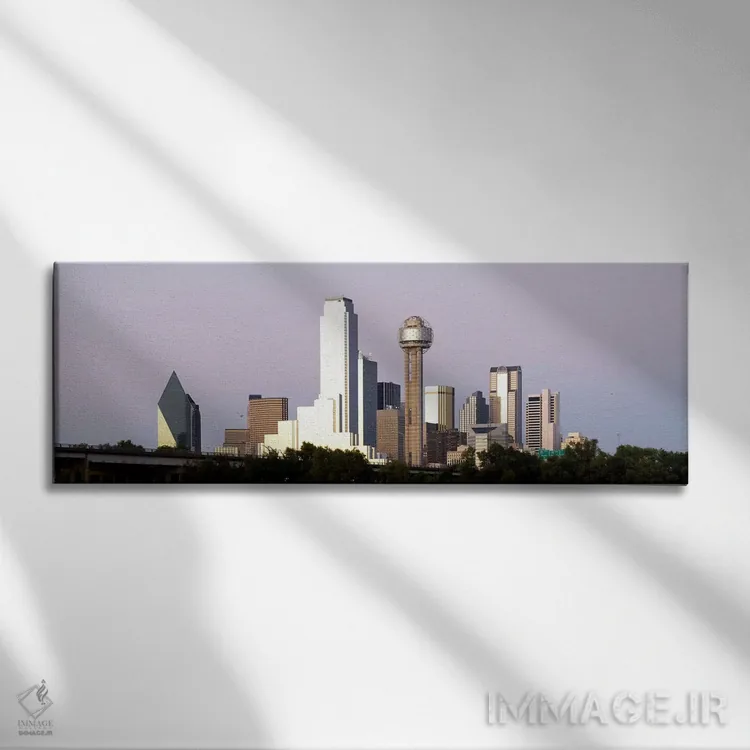 تابلو دکوراتیو Reunion Tower, Dallas, Texas, USA #5,آسمان خراش ها در ش… اثر پانورامیک ایمجز - نمای روبهرو روی دیوار