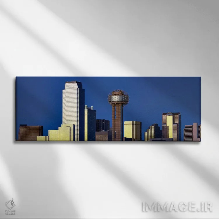 تابلو دکوراتیو Reunion Tower, Dallas, Texas, USA,آسمان خراش ها در شهر… اثر پانورامیک ایمجز - نمای روبهرو روی دیوار