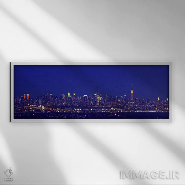 تابلو دکوراتیو Upper Manhattan, Manhattan, New York City, New York Sta… اثر پانورامیک ایمجز - نمای قابدار سفید