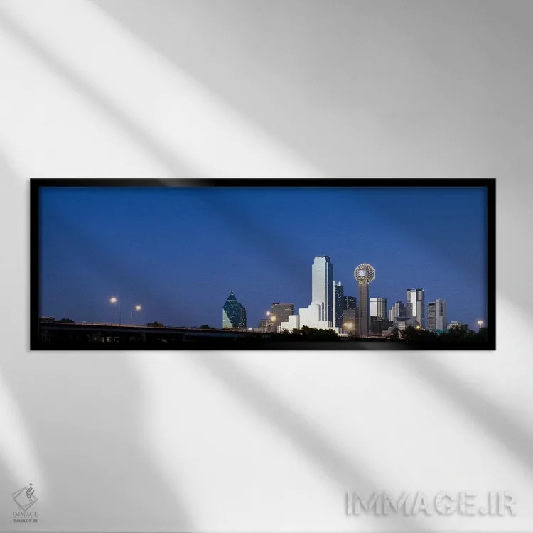تابلو دکوراتیو Reunion Tower, Dallas, Texas, USA #3,آسمان خراش ها در ش… اثر پانورامیک ایمجز - نمای قابدار مشکی
