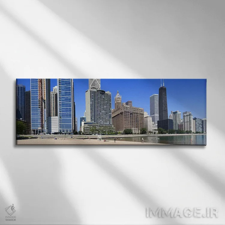 تابلو دکوراتیو Ohio Street Beach, Lake Shore Drive, Lake Michigan, Chi… اثر پانورامیک ایمجز - نمای روبهرو روی دیوار