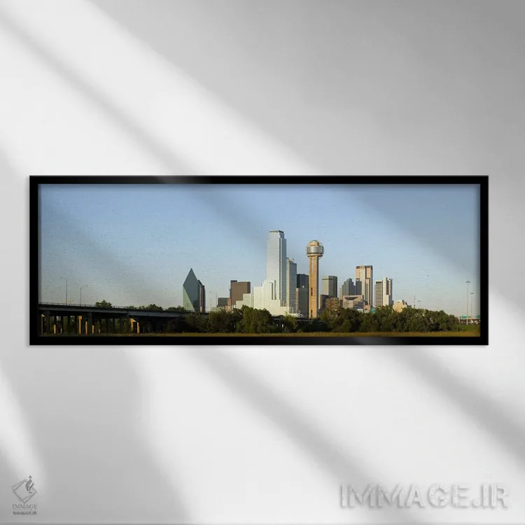 تابلو دکوراتیو Reunion Tower, Dallas, Texas, USA #4,آسمان خراش ها در ش… اثر پانورامیک ایمجز - نمای قابدار مشکی