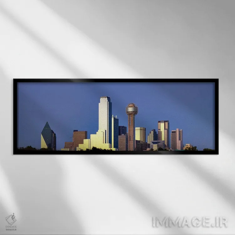 تابلو دکوراتیو Reunion Tower, Dallas, Texas, USA #6,آسمان خراش ها در ش… اثر پانورامیک ایمجز - نمای قابدار مشکی