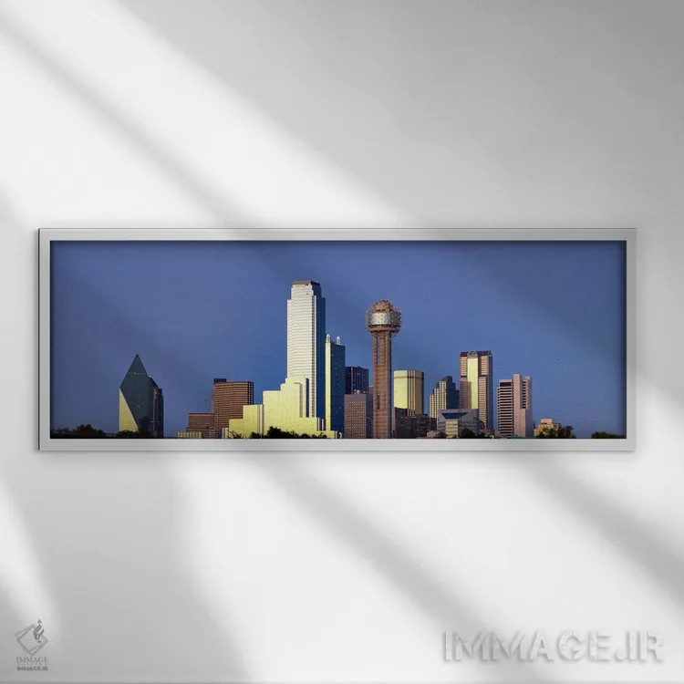 تابلو دکوراتیو Reunion Tower, Dallas, Texas, USA #6,آسمان خراش ها در ش… اثر پانورامیک ایمجز - نمای قابدار سفید