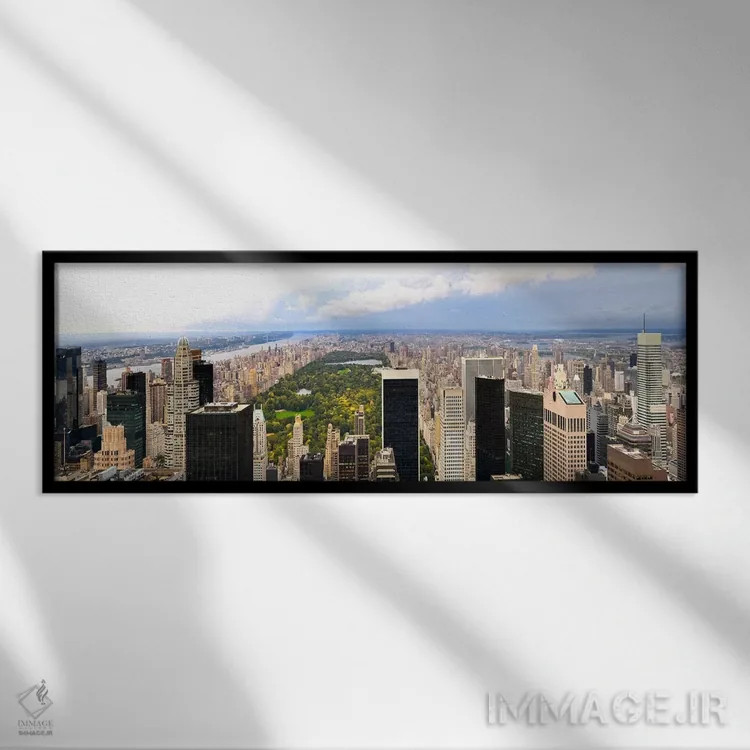 تابلو دکوراتیو Central Park, Upper Manhattan, Manhattan, New York City… اثر پانورامیک ایمجز - نمای قابدار مشکی