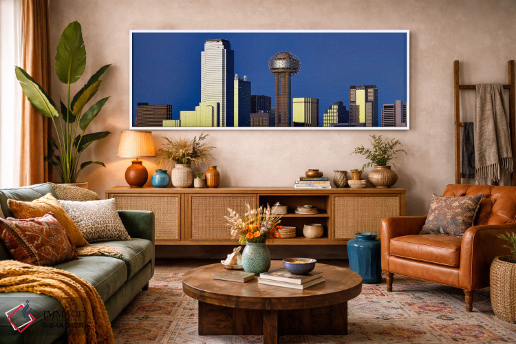 تابلو دکوراتیو Reunion Tower, Dallas, Texas, USA,آسمان خراش ها در شهر… اثر پانورامیک ایمجز - D2W