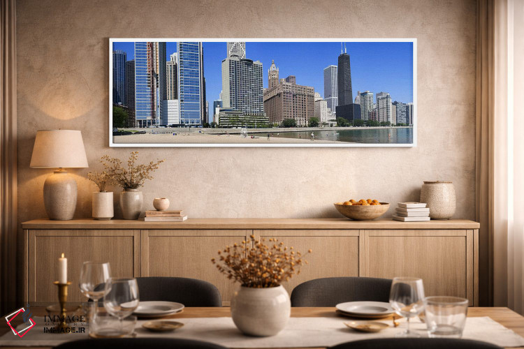 تابلو دکوراتیو Ohio Street Beach, Lake Shore Drive, Lake Michigan, Chi… اثر پانورامیک ایمجز - D2W