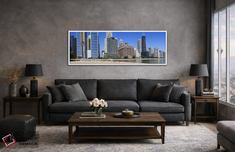 تابلو دکوراتیو Ohio Street Beach, Lake Shore Drive, Lake Michigan, Chi… اثر پانورامیک ایمجز - D4W