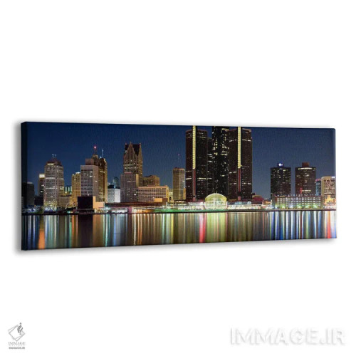 تابلو دکوراتیو Detroit River, Detroit, Michigan, USA #2,ساختمان ها در… اثر پانورامیک ایمجز - نمای پرسپکتیو محصول