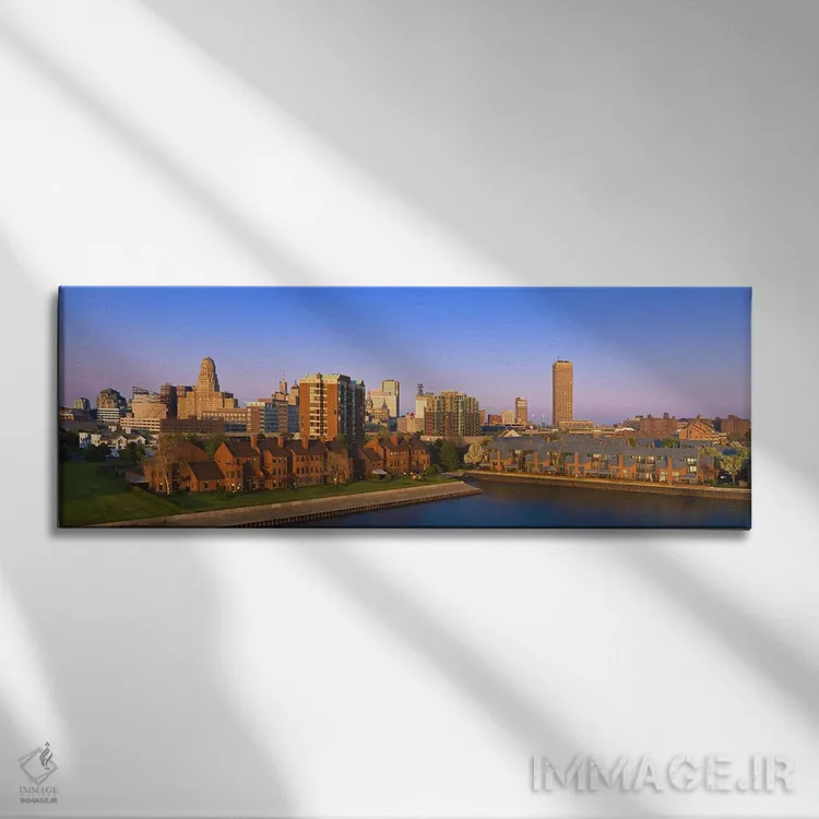تابلو دکوراتیو Buffalo, New York State, USA,نمای زاویه بالا از شهر، بو… اثر پانورامیک ایمجز - نمای روبهرو روی دیوار