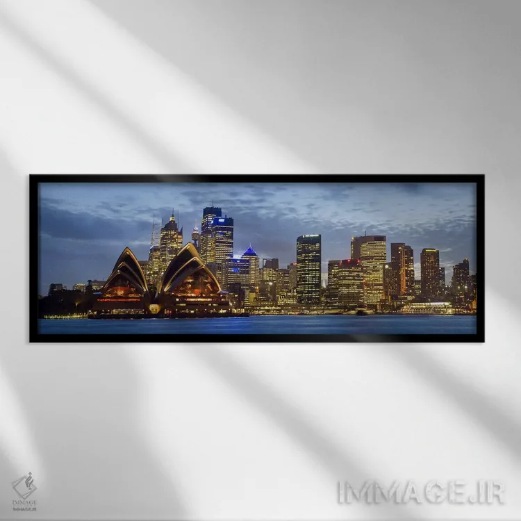 تابلو دکوراتیو Sydney, New South Wales, Australia,چشم انداز شهری نوران… اثر پانورامیک ایمجز - نمای قابدار مشکی