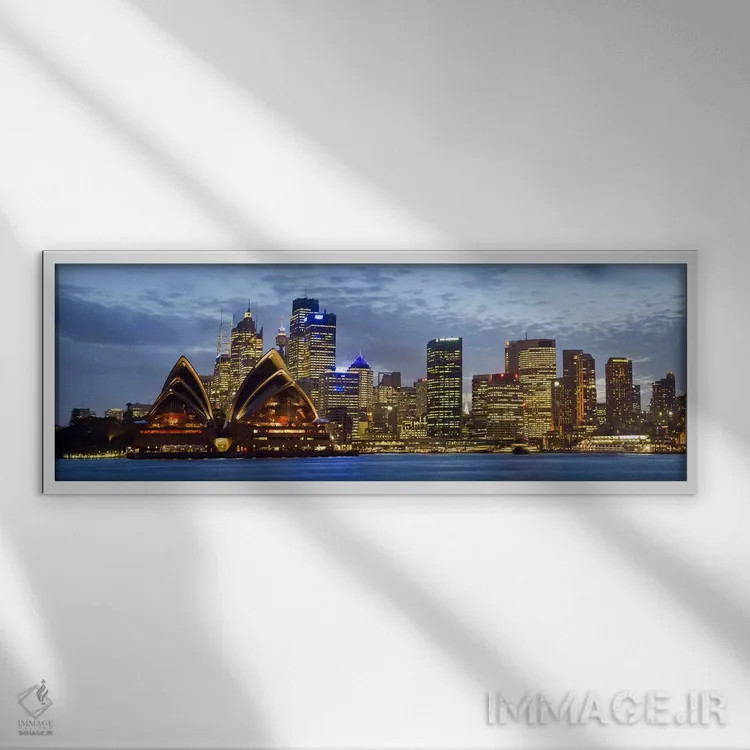 تابلو دکوراتیو Sydney, New South Wales, Australia,چشم انداز شهری نوران… اثر پانورامیک ایمجز - نمای قابدار سفید
