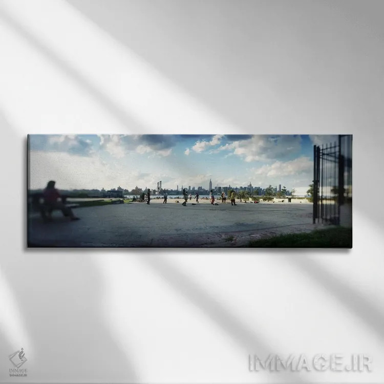 تابلو دکوراتیو East River Park, East River, Williamsburg, Brooklyn, Ne… اثر پانورامیک ایمجز - نمای روبهرو روی دیوار