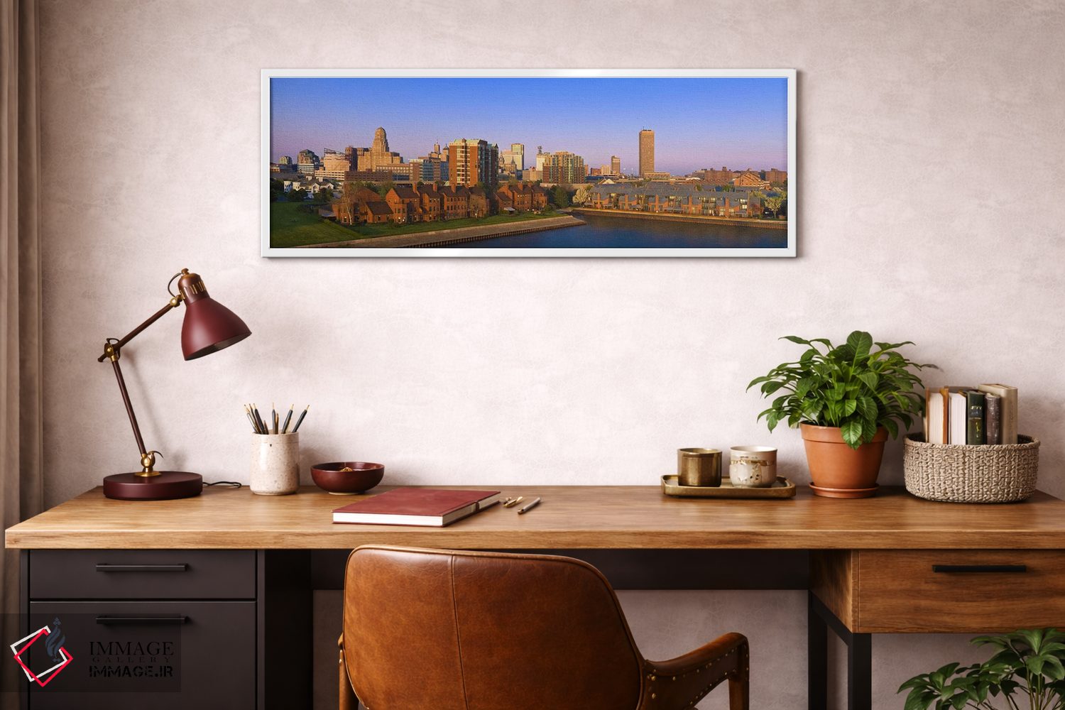تابلو دکوراتیو Buffalo, New York State, USA,نمای زاویه بالا از شهر، بو… اثر پانورامیک ایمجز - D2W