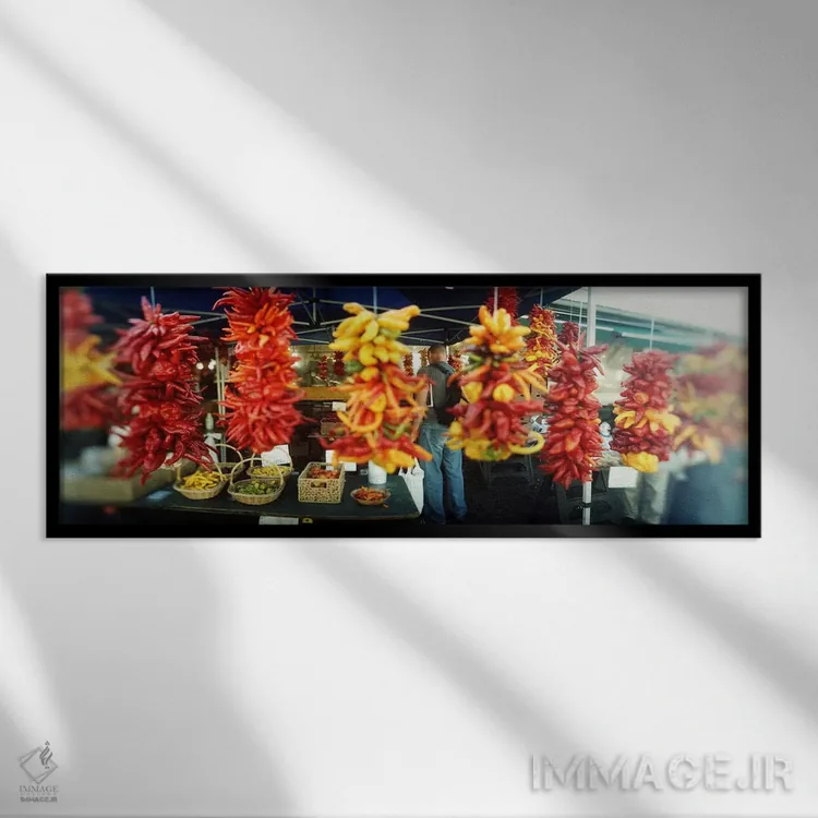 تابلو دکوراتیو Pike Place Market, Seattle, King County, Washington Sta… اثر پانورامیک ایمجز - نمای قابدار مشکی