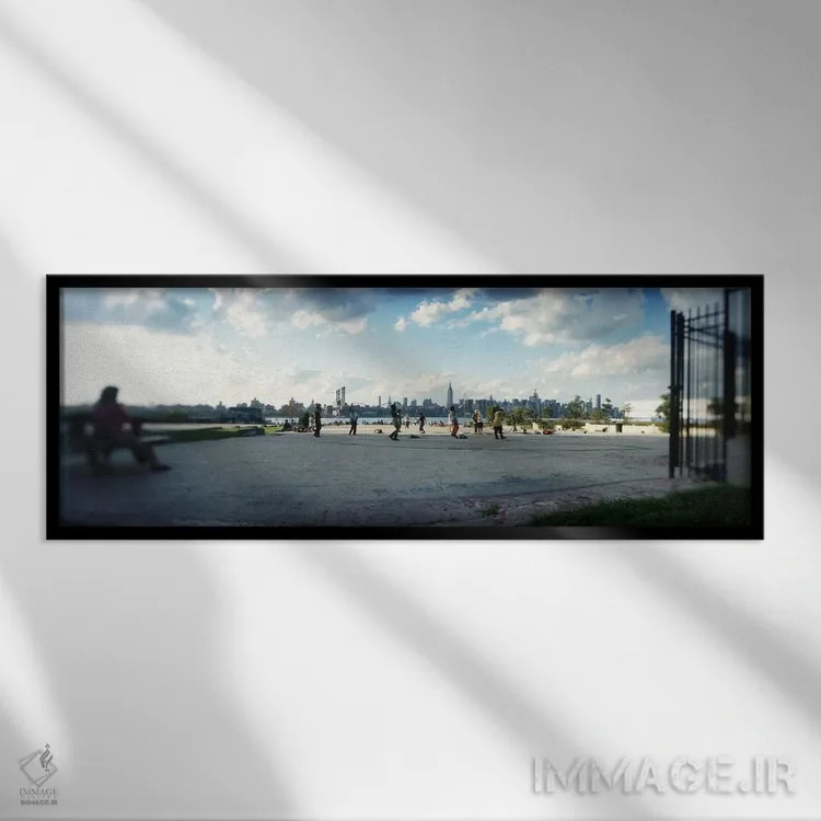 تابلو دکوراتیو East River Park, East River, Williamsburg, Brooklyn, Ne… اثر پانورامیک ایمجز - نمای قابدار مشکی
