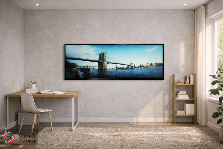 تابلو دکوراتیو Brooklyn Bridge, East River, Brooklyn, New York City, N… اثر پانورامیک ایمجز - D2B
