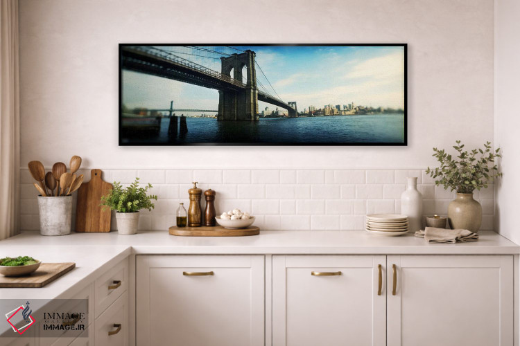 تابلو دکوراتیو Brooklyn Bridge, East River, Brooklyn, New York City, N… اثر پانورامیک ایمجز - D2B