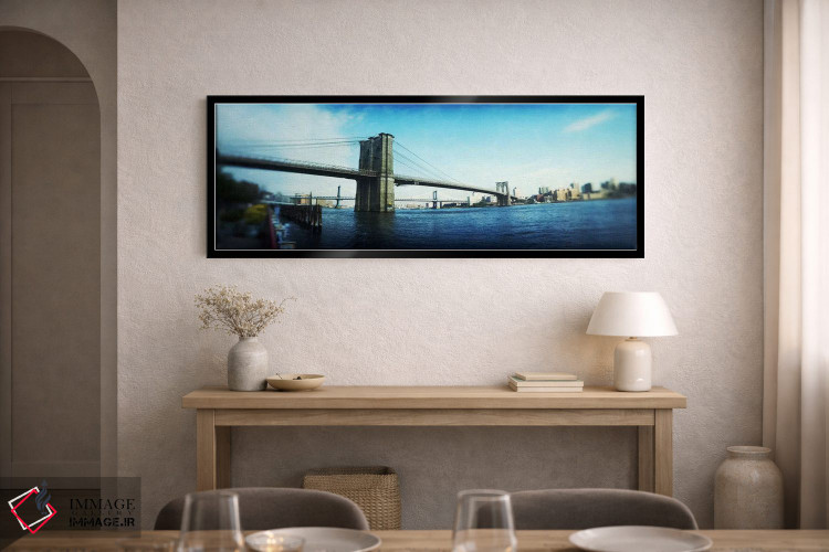 تابلو دکوراتیو Brooklyn Bridge, East River, Brooklyn, New York City, N… اثر پانورامیک ایمجز - D1B