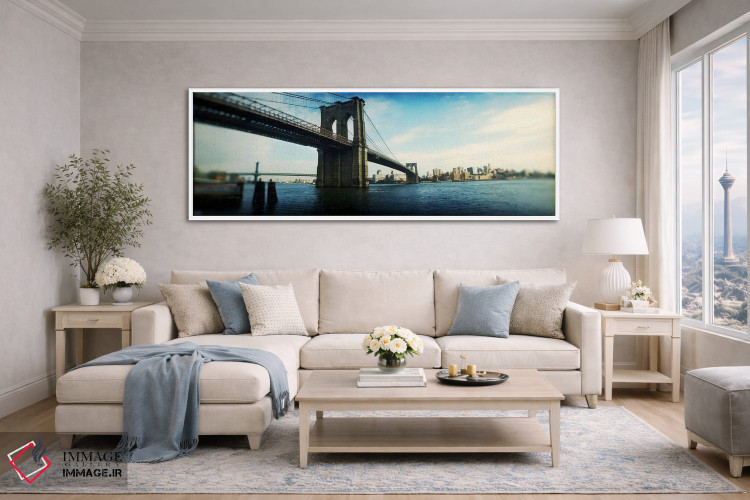 تابلو دکوراتیو Brooklyn Bridge, East River, Brooklyn, New York City, N… اثر پانورامیک ایمجز - D5W