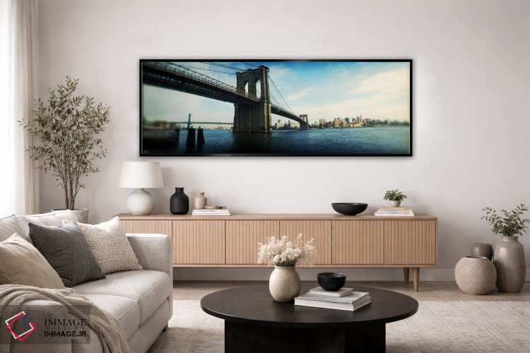 تابلو دکوراتیو Brooklyn Bridge, East River, Brooklyn, New York City, N… اثر پانورامیک ایمجز - D4B