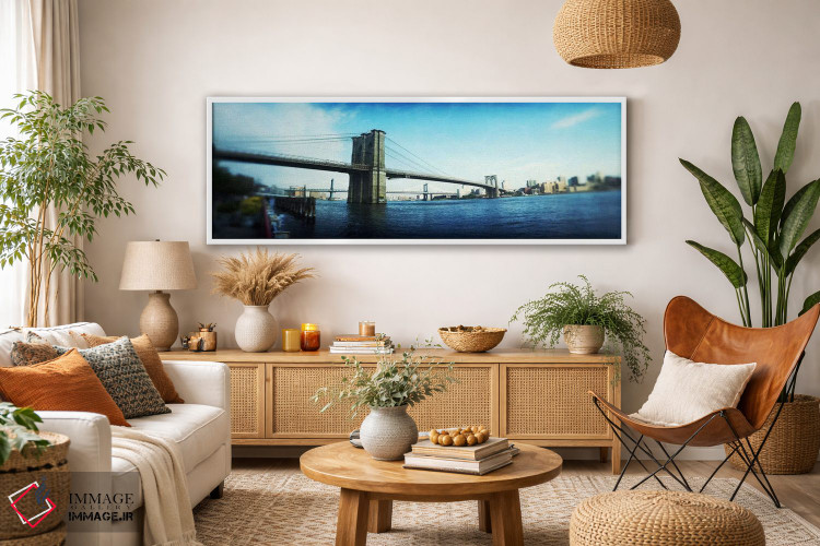 تابلو دکوراتیو Brooklyn Bridge, East River, Brooklyn, New York City, N… اثر پانورامیک ایمجز - D3W