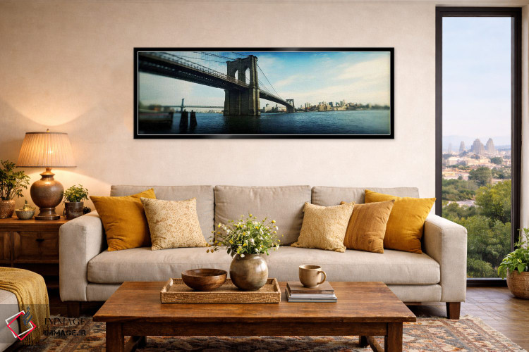 تابلو دکوراتیو Brooklyn Bridge, East River, Brooklyn, New York City, N… اثر پانورامیک ایمجز - D6B