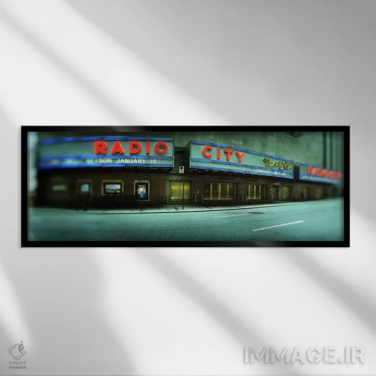 تابلو دکوراتیو Radio City Music Hall, Rockefeller Center, New York Cit… اثر پانورامیک ایمجز - نمای قابدار مشکی