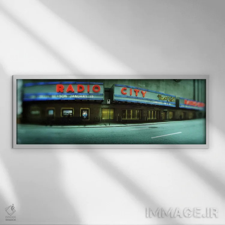 تابلو دکوراتیو Radio City Music Hall, Rockefeller Center, New York Cit… اثر پانورامیک ایمجز - نمای قابدار سفید