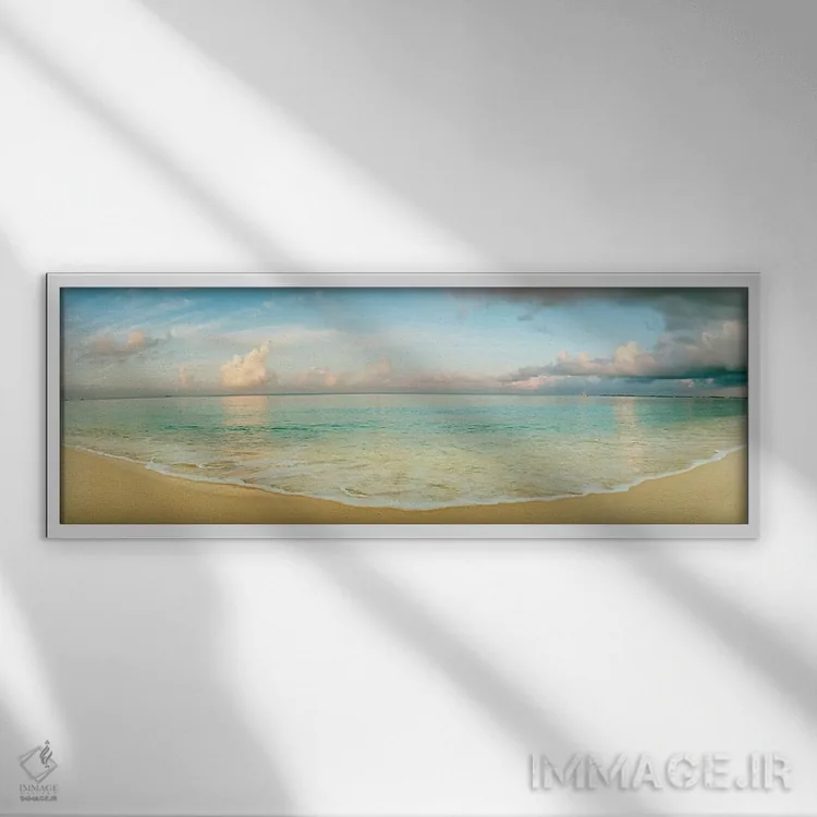 تابلو دکوراتیو Seven Mile Beach, Grand Cayman, Cayman Islands,چشم اندا… اثر پانورامیک ایمجز - نمای قابدار سفید