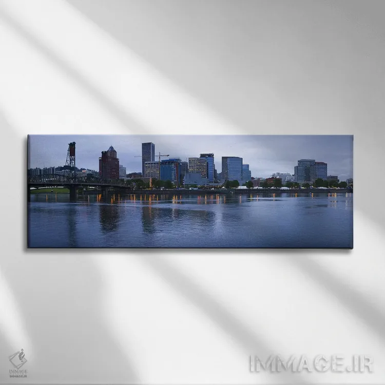 تابلو دکوراتیو Willamette River, Portland, Multnomah County, Oregon, U… اثر پانورامیک ایمجز - نمای روبهرو روی دیوار