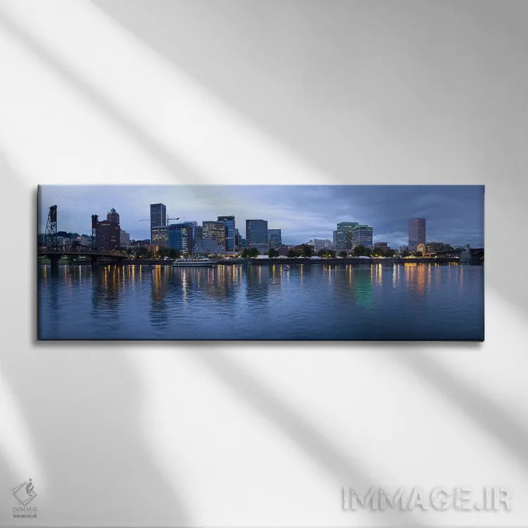 تابلو دکوراتیو Willamette River, Portland, Multnomah County, Oregon, U… اثر پانورامیک ایمجز - نمای روبهرو روی دیوار