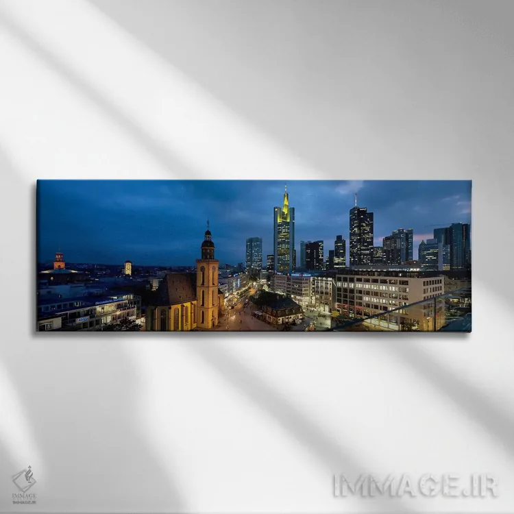 تابلو دکوراتیو St. Catherine's Church, Hauptwache, Frankfurt, Hesse, G… اثر پانورامیک ایمجز - نمای روبهرو روی دیوار