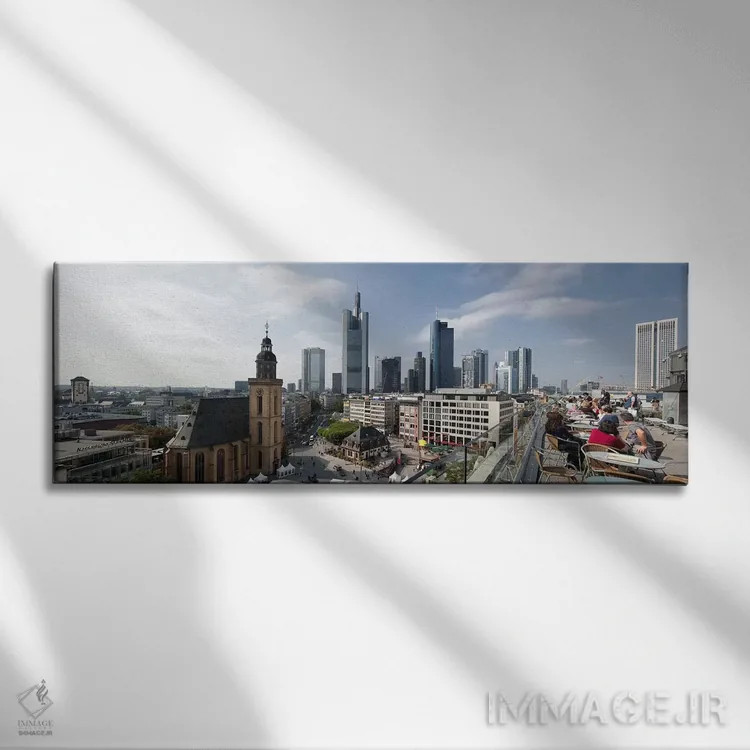 تابلو دکوراتیو St. Catherine's Church, Hauptwache, Frankfurt, Hesse, G… اثر پانورامیک ایمجز - نمای روبهرو روی دیوار